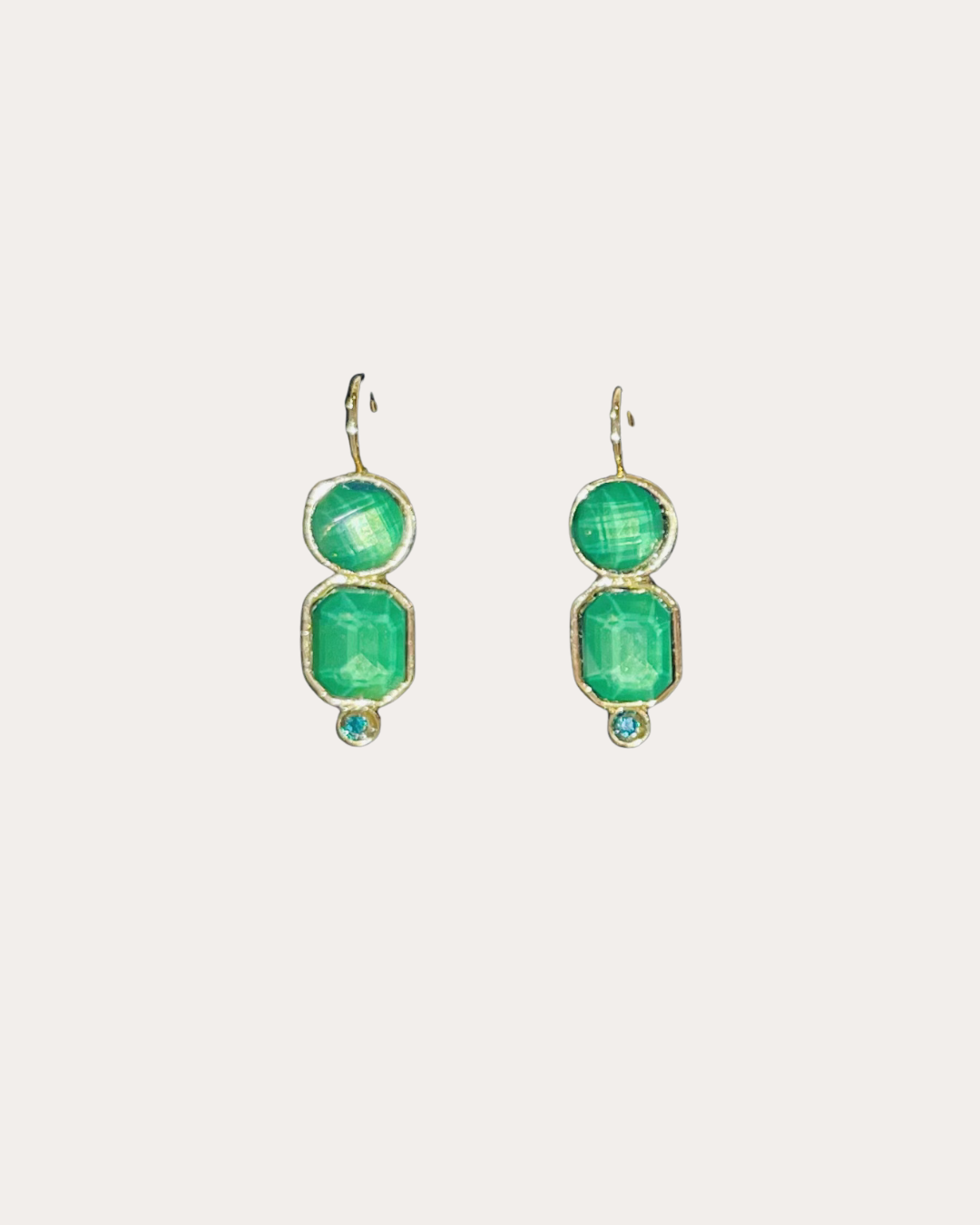 Boucles d'oreilles Chorange Bijoux - XENA or / vert