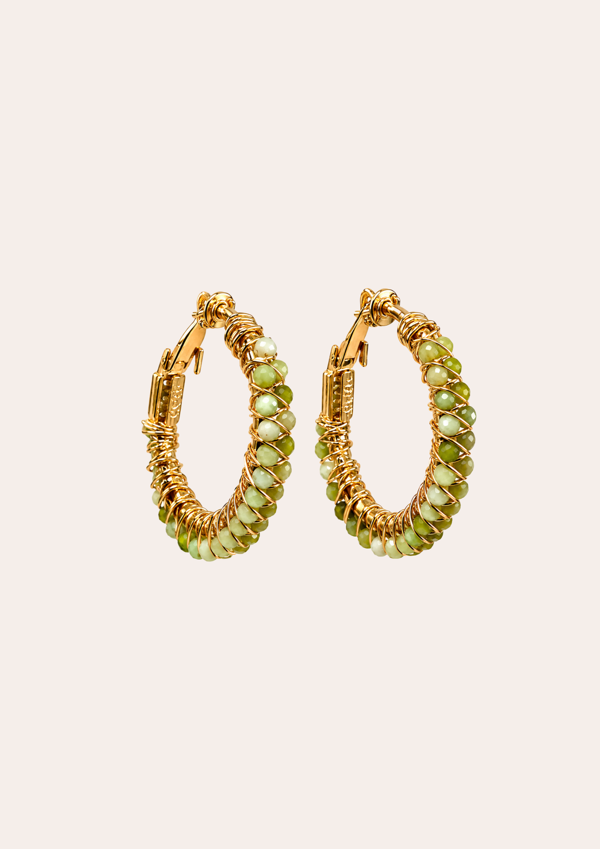 GAS Bijoux Earrings - Lyre Green Gold