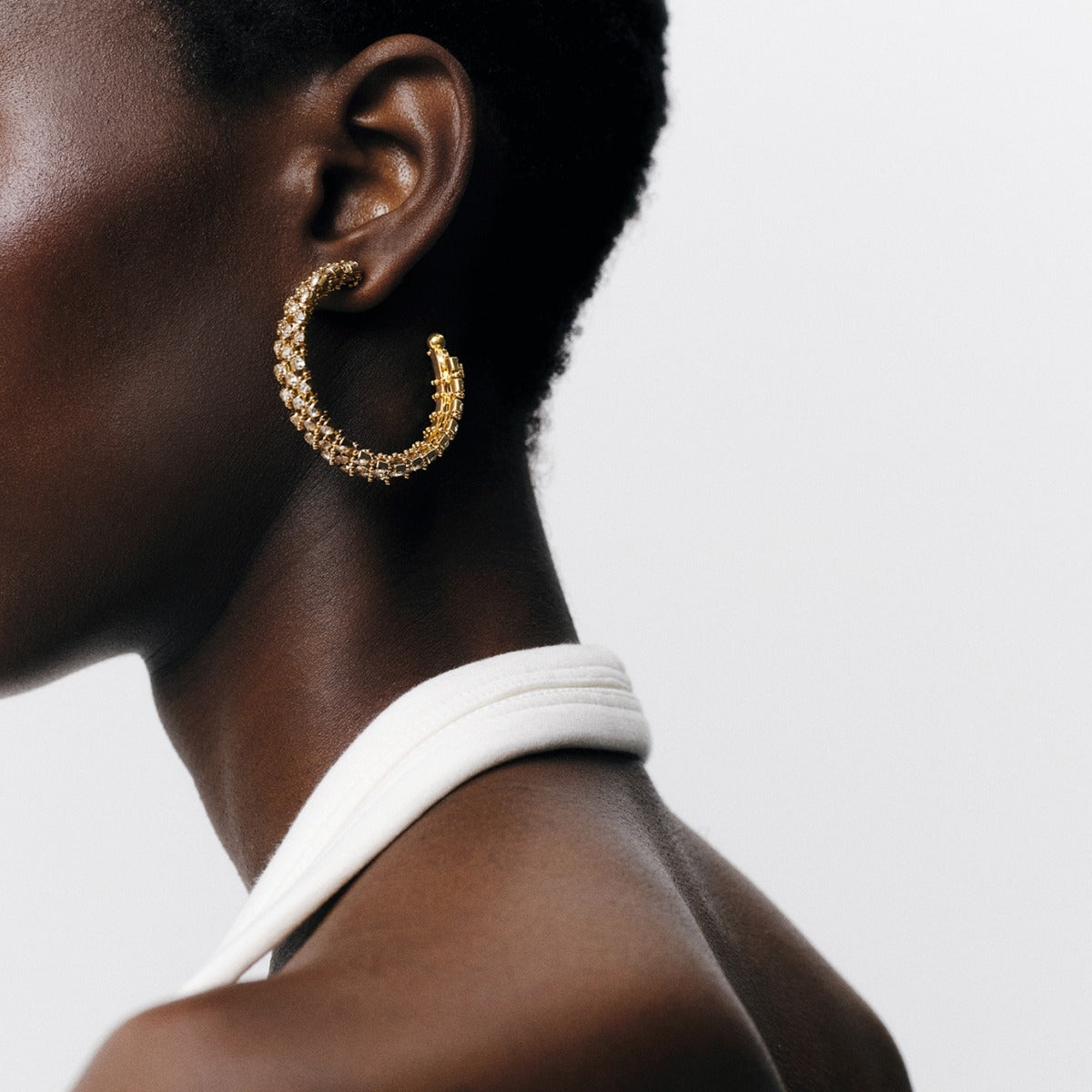 Boucles d'oreilles Gas Bijoux - Izilda strass dorées