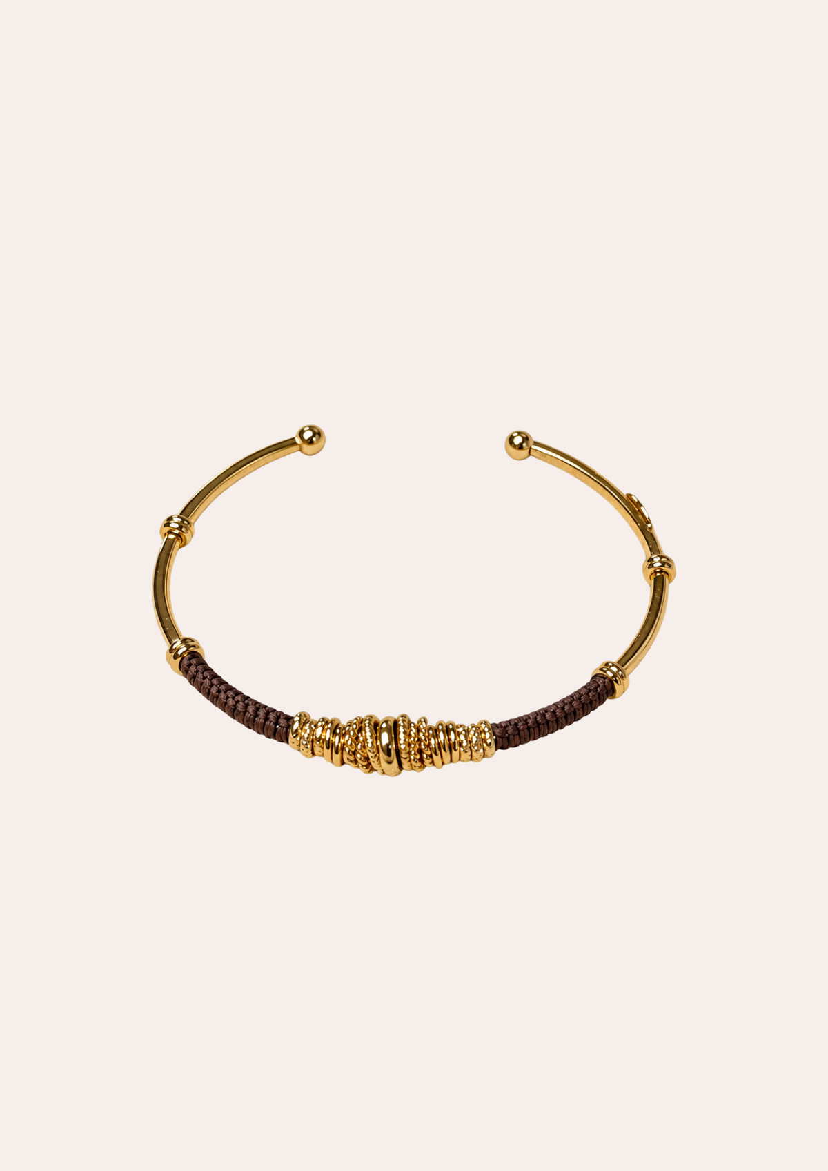 Bracelet Gas Bijoux - jonc Zizanie or / chocolat