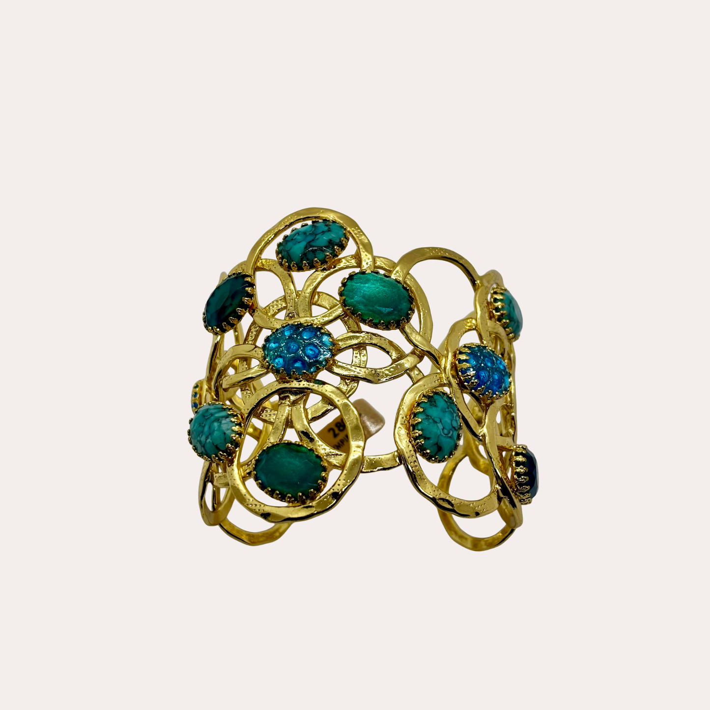 Bracelet GAS Bijoux - Manchette Olympie or / bleu