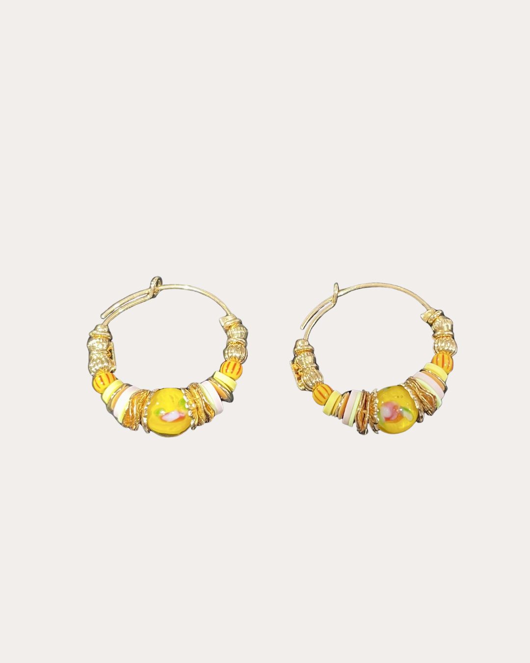 Gas Bijoux earrings - Aloha mini gold / yellow hoop earrings