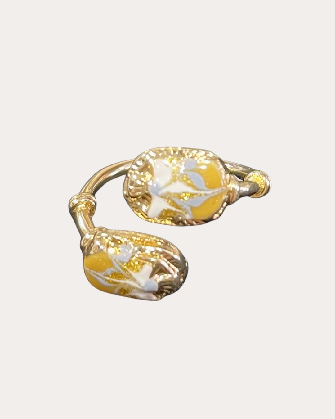 Gas Bijoux ring - Duality Scaramouche gold enamel