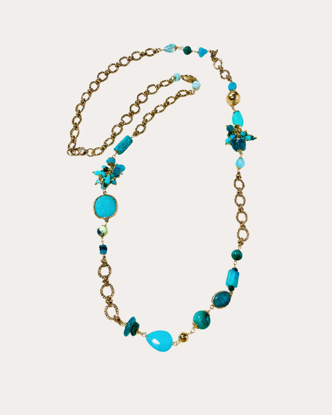 Sautoir GAS Bijoux - Victorien or / turquoise