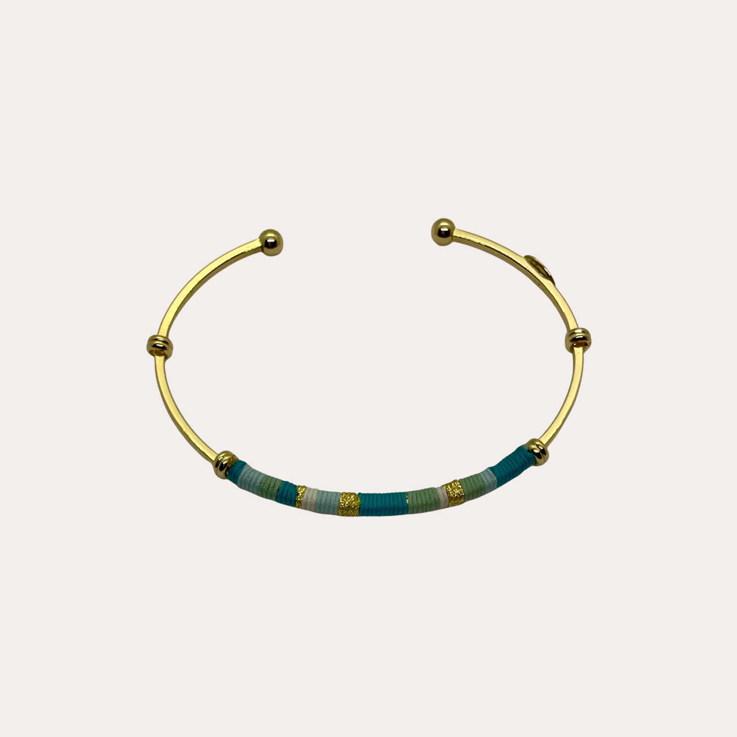 Bracelet GAS Bijoux - Jonc Zanzibar or et turquoise