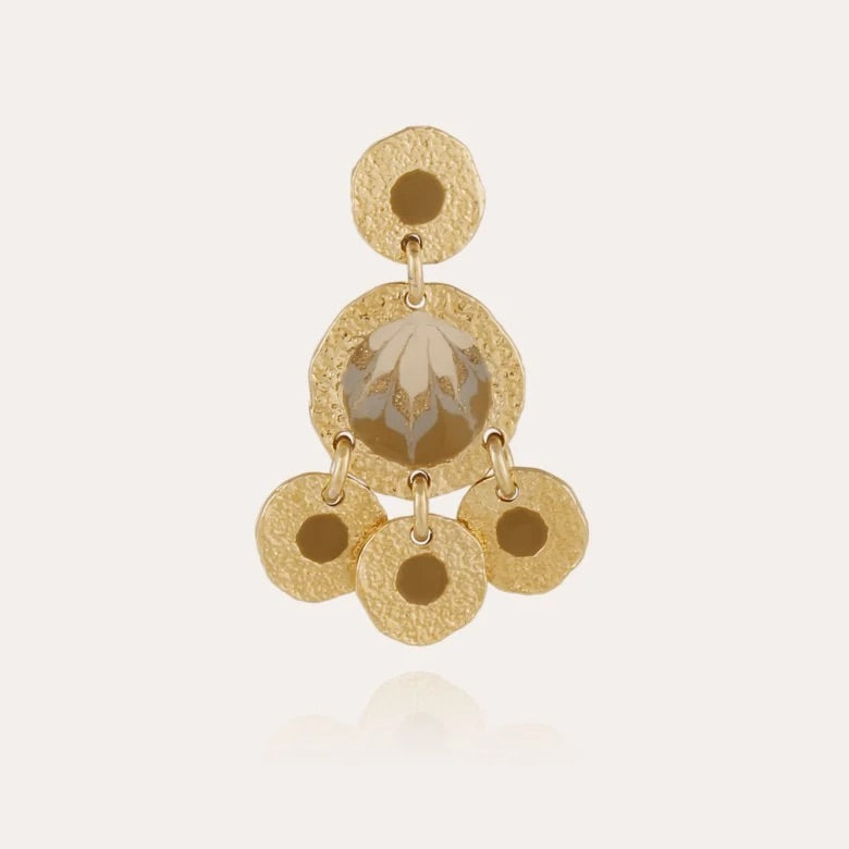 Boucles d'oreilles GAS Bijoux - Illusion taupe or