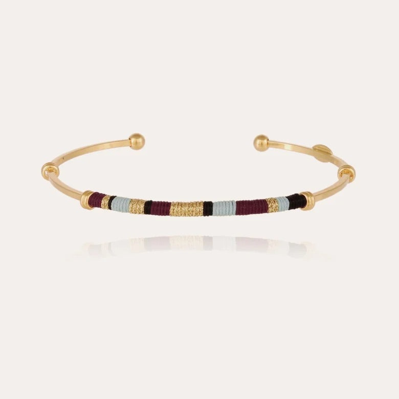 Jonc GAS Bijoux - Zanzibar prune / ciel or