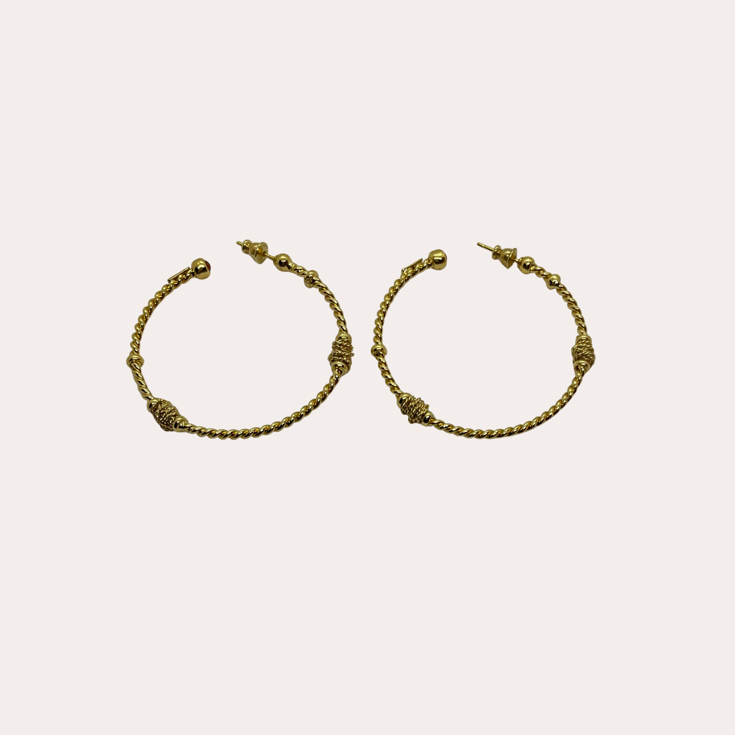 Boucles d'oreilles GAS Bijoux - Créoles Torsade or