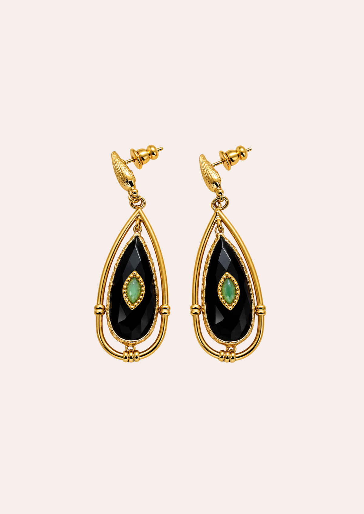 GAS Bijoux Earrings - Black set / cabochon