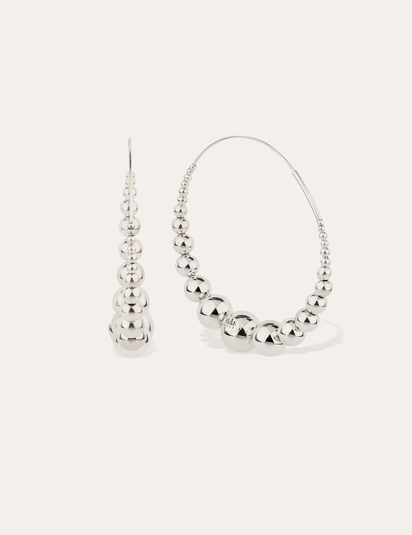 Boucles d'oreilles Gas Bijoux - créoles Multiperla argent