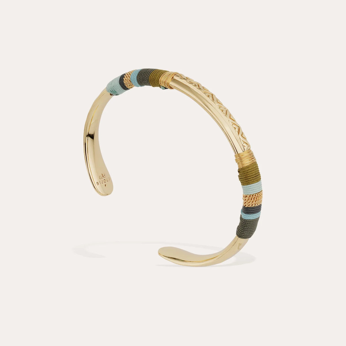 Bracelet GAS Bijoux - Massai or / bleu, vert, kaki