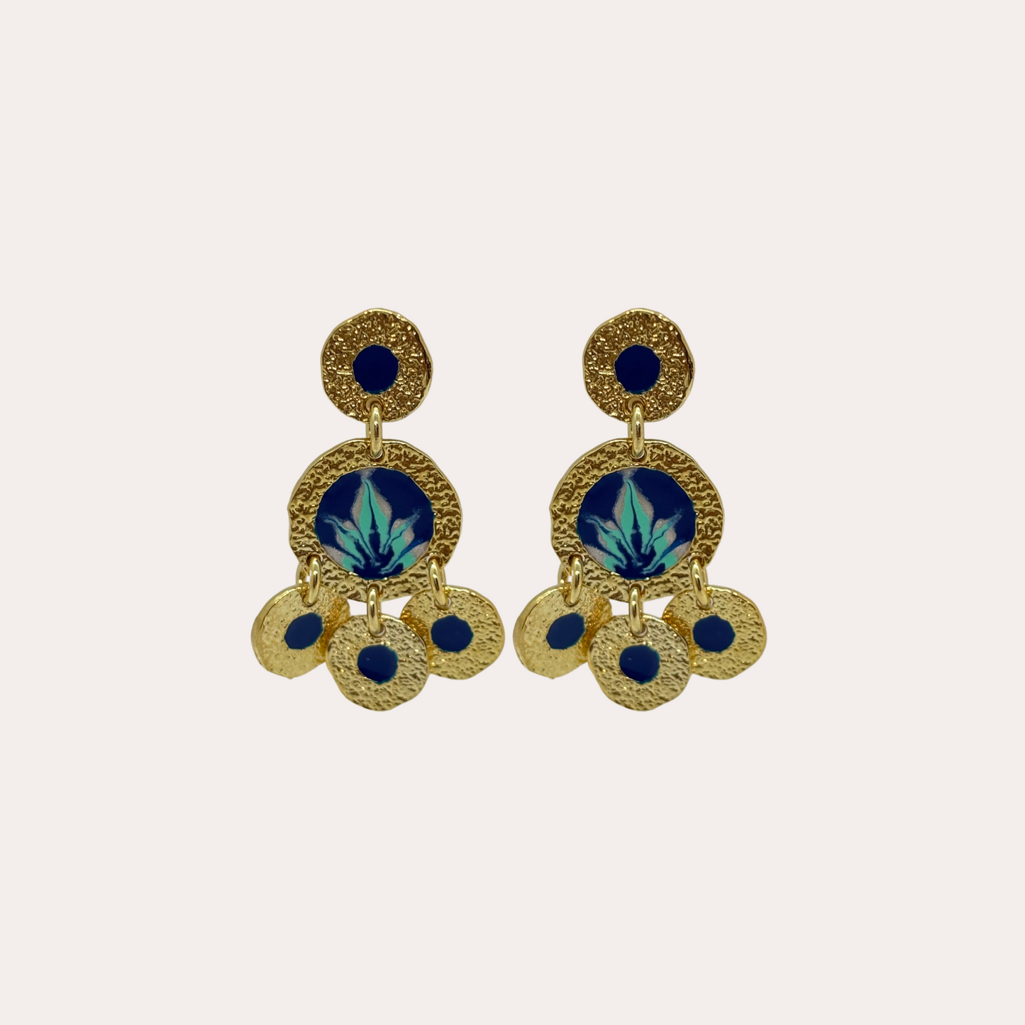 Boucles d'oreilles GAS Bijoux - Illusion bleu or