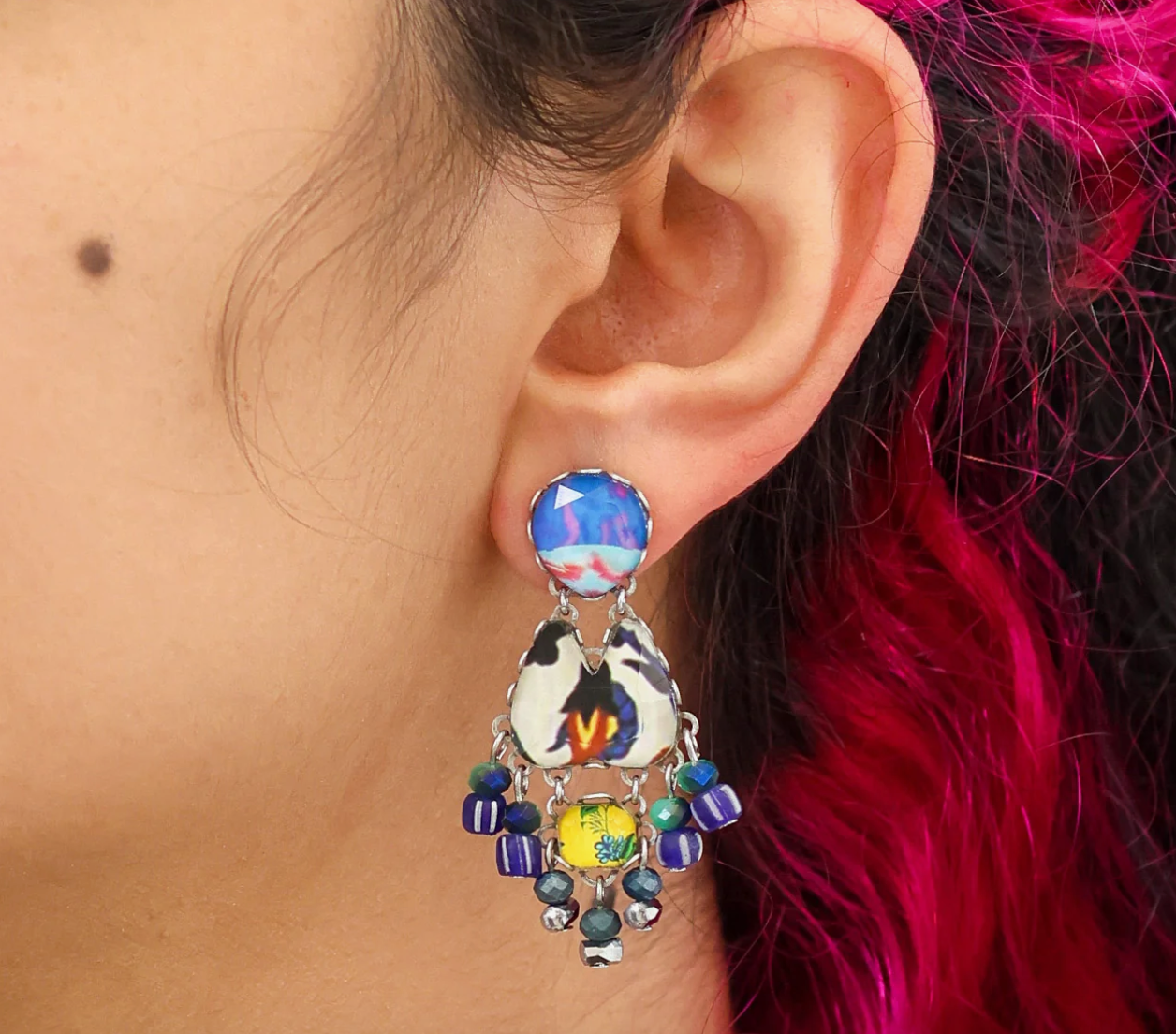 Boucles d'oreilles Ayala Bar - Candy twist Marshmallow multicolores