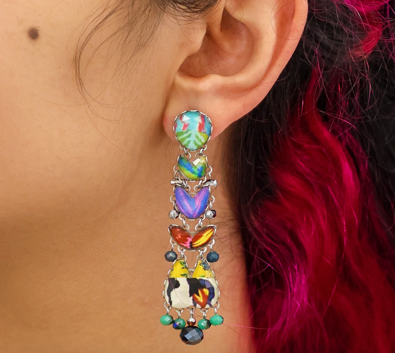 Boucles d'oreilles Ayala Bar - Candy twist Bonbon multicolores
