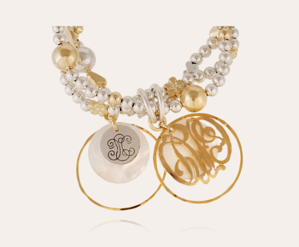 Bracelet GAS Bijoux - Merlin Idylle bicolore nacre blanche