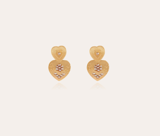 Boucles d'oreilles GAS Bijoux - "I Love You" mini or