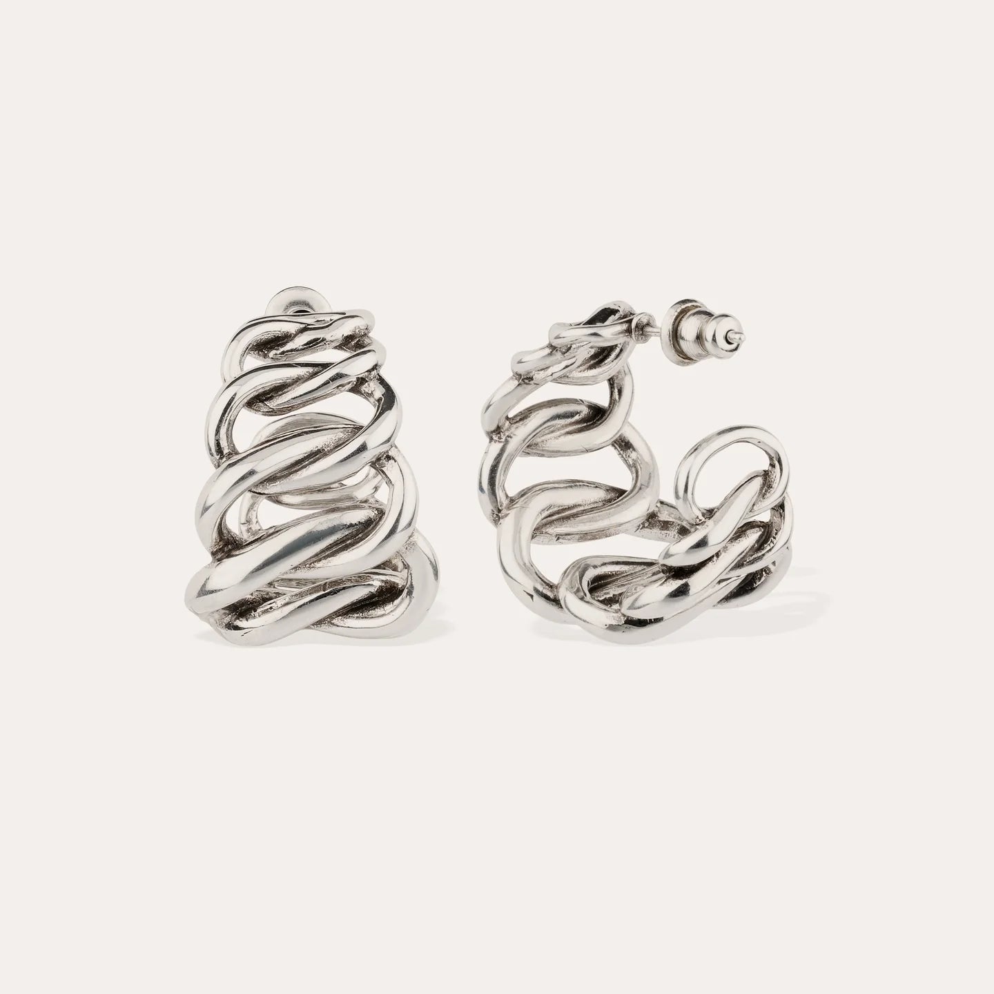 Boucles d'oreilles Gas Bijoux - Bronx créoles argent