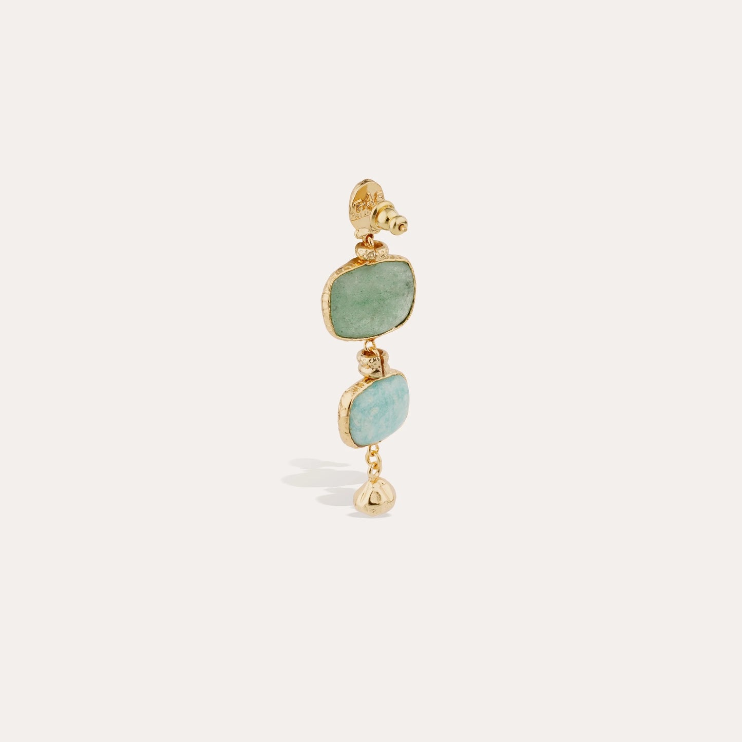 Gas Bijoux Earrings - Small Silene Gold / Serpentine & Turquoise