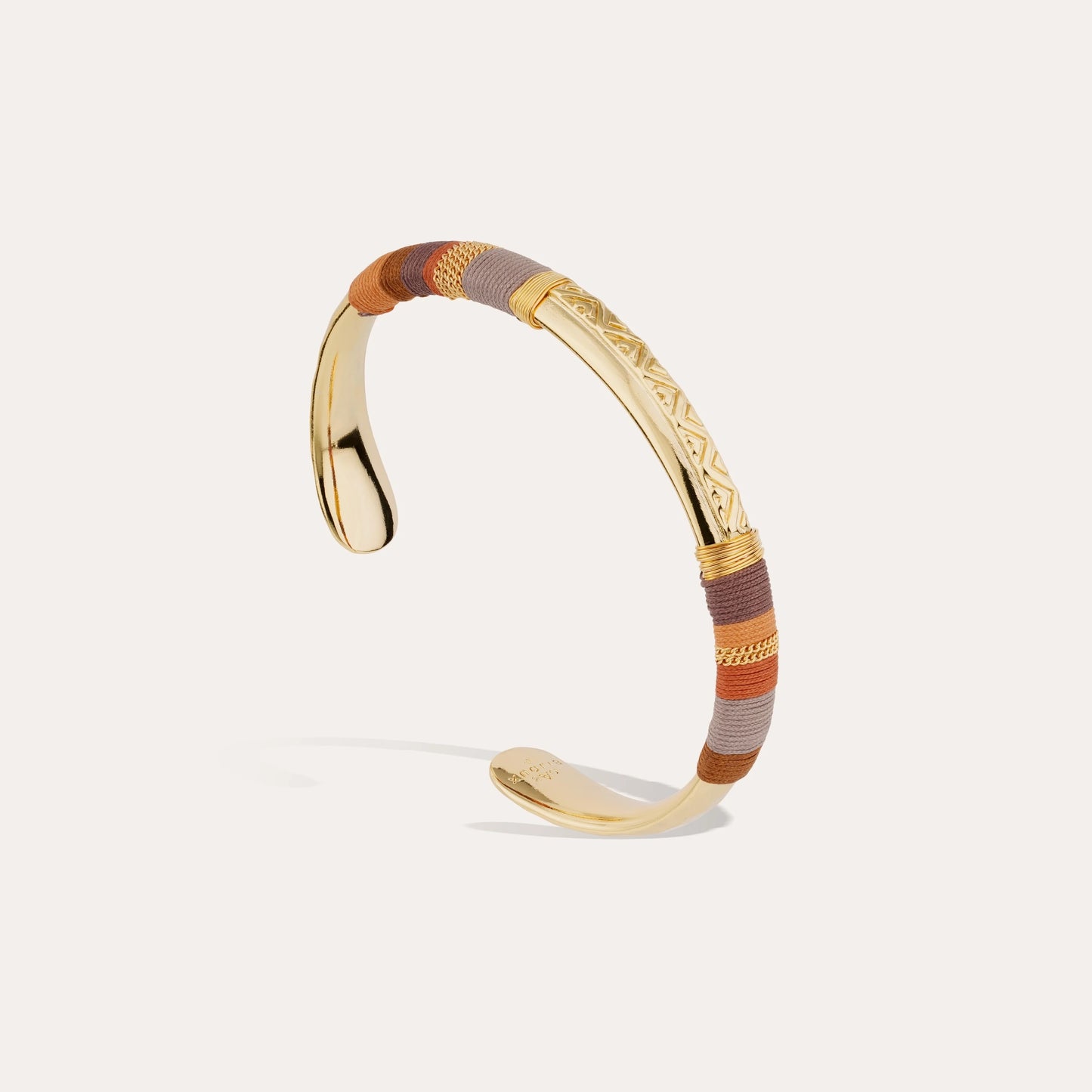 Bracelet GAS Bijoux - Massai or brique / taupe