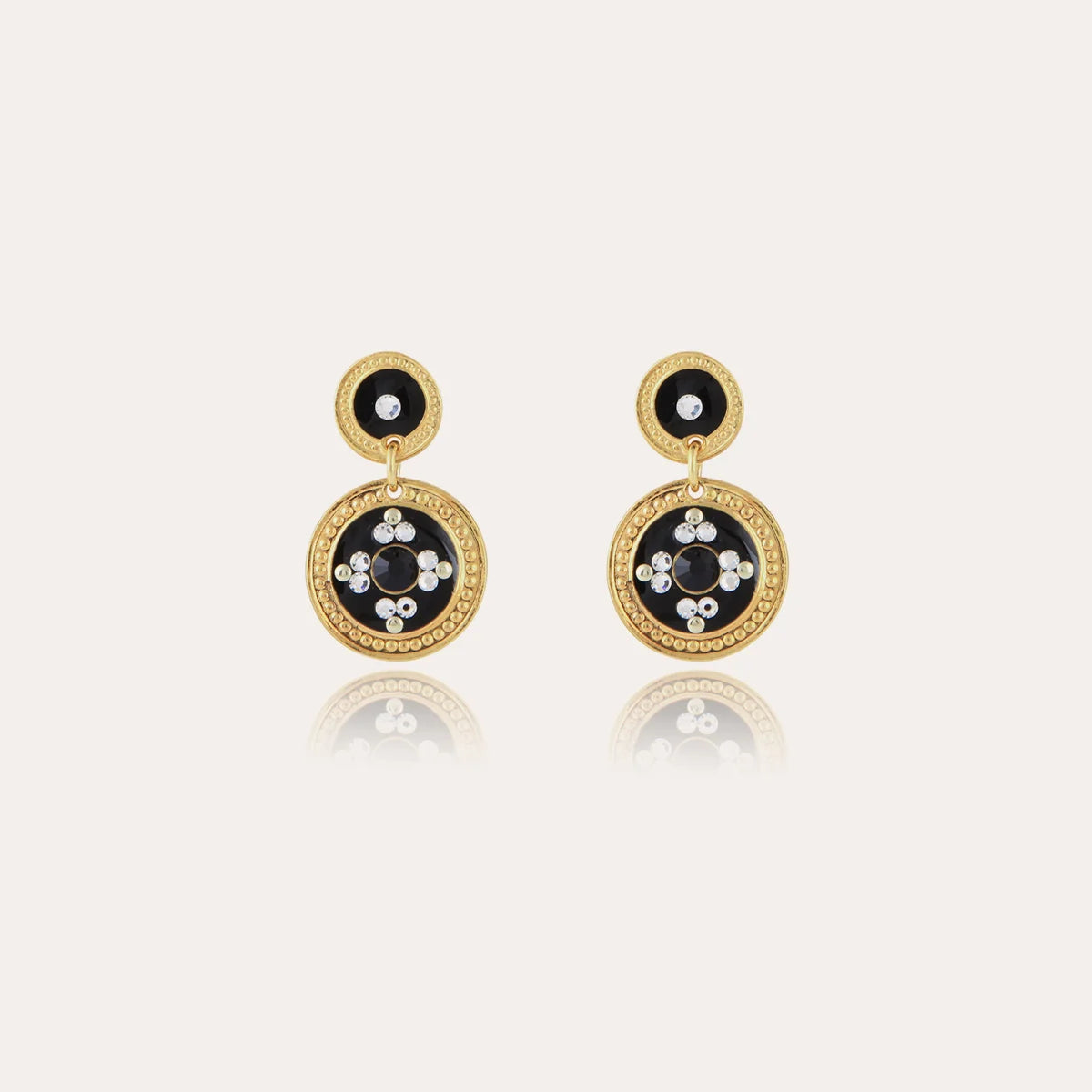 Pendientes GAS Bijoux - Lentejuelas oro / negro
