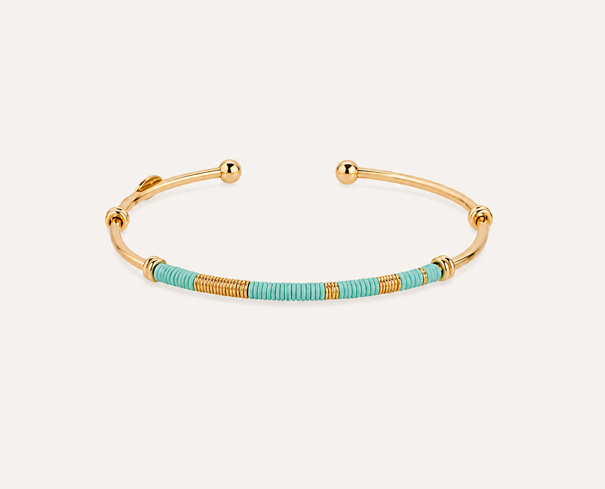 GAS Bijoux Bracelet - Zanzibar Turquoise/Gold Bangle