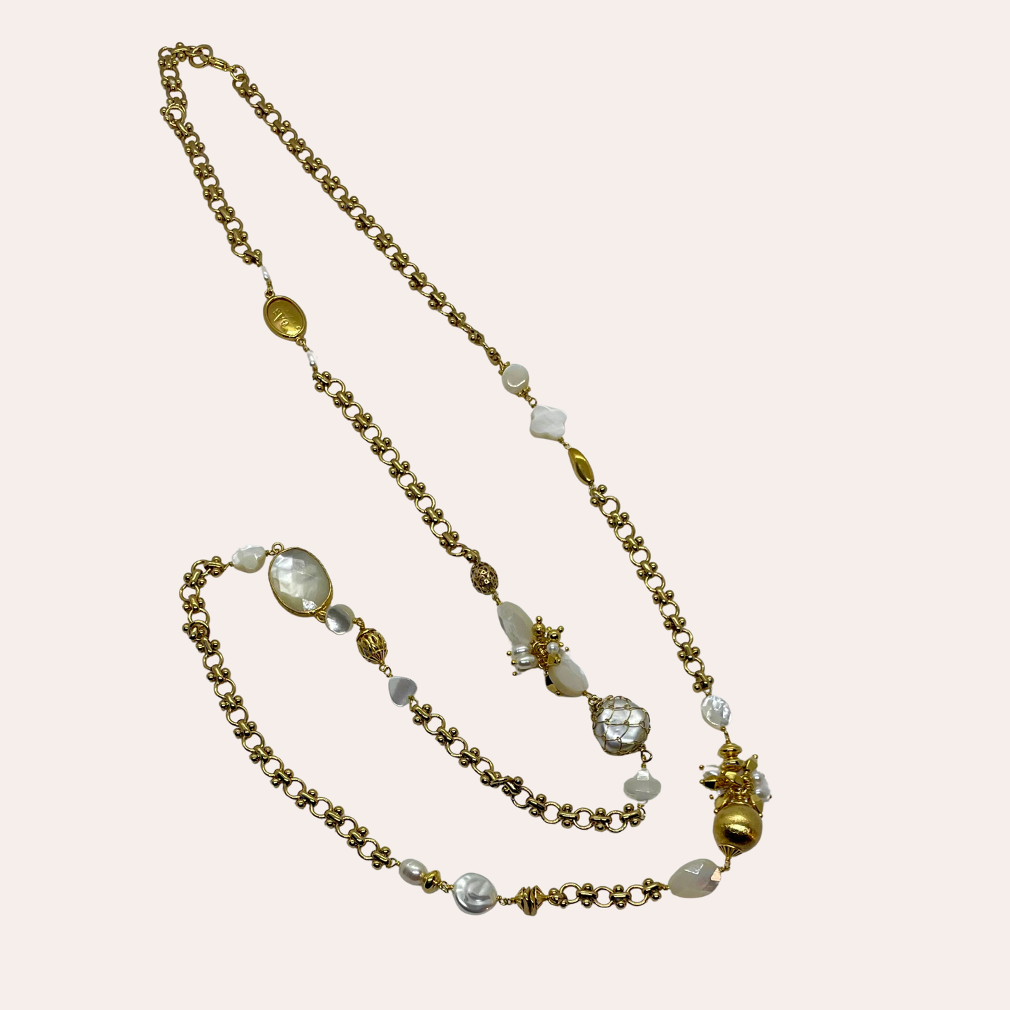 Sautoir GAS Bijoux -  Victorien or /  Nacre blanche