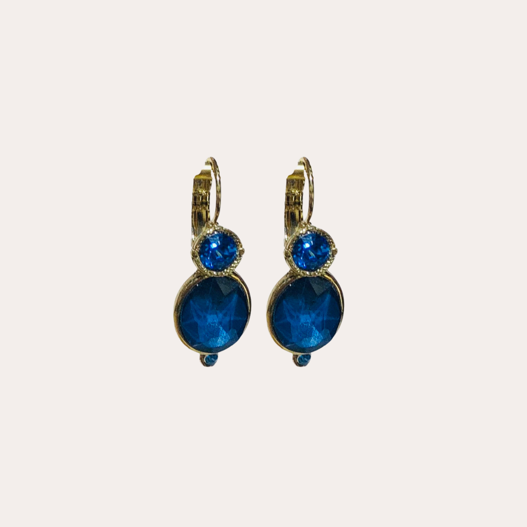 Boucles d'oreilles Chorange Bijoux - Cyclade bleu or