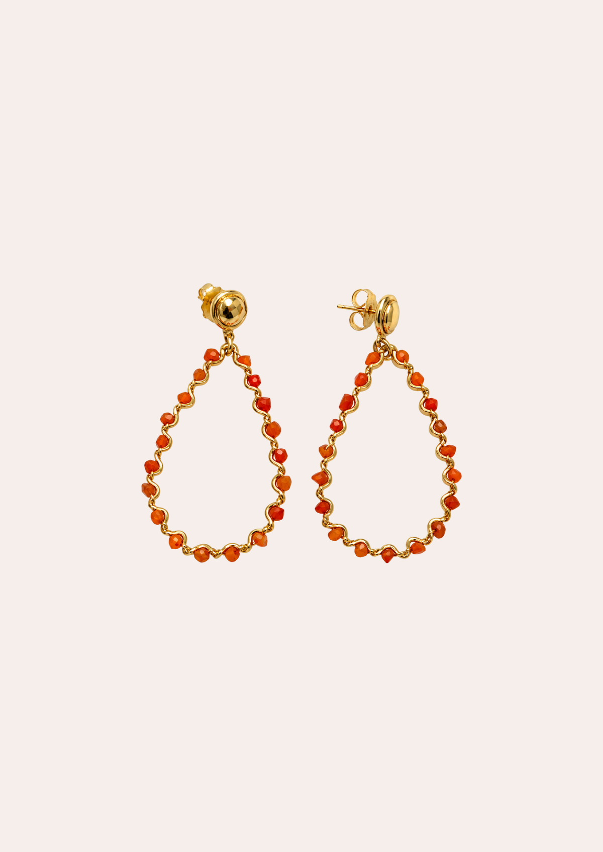 GAS Bijoux Earrings - Nympheas Gold / Coral