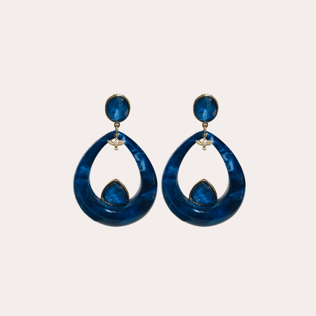 Boucles d'oreilles Chorange Bijoux - Terzano bleu or