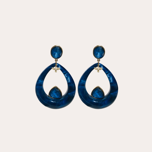 Boucles d'oreilles Chorange Bijoux - Terzano bleu or