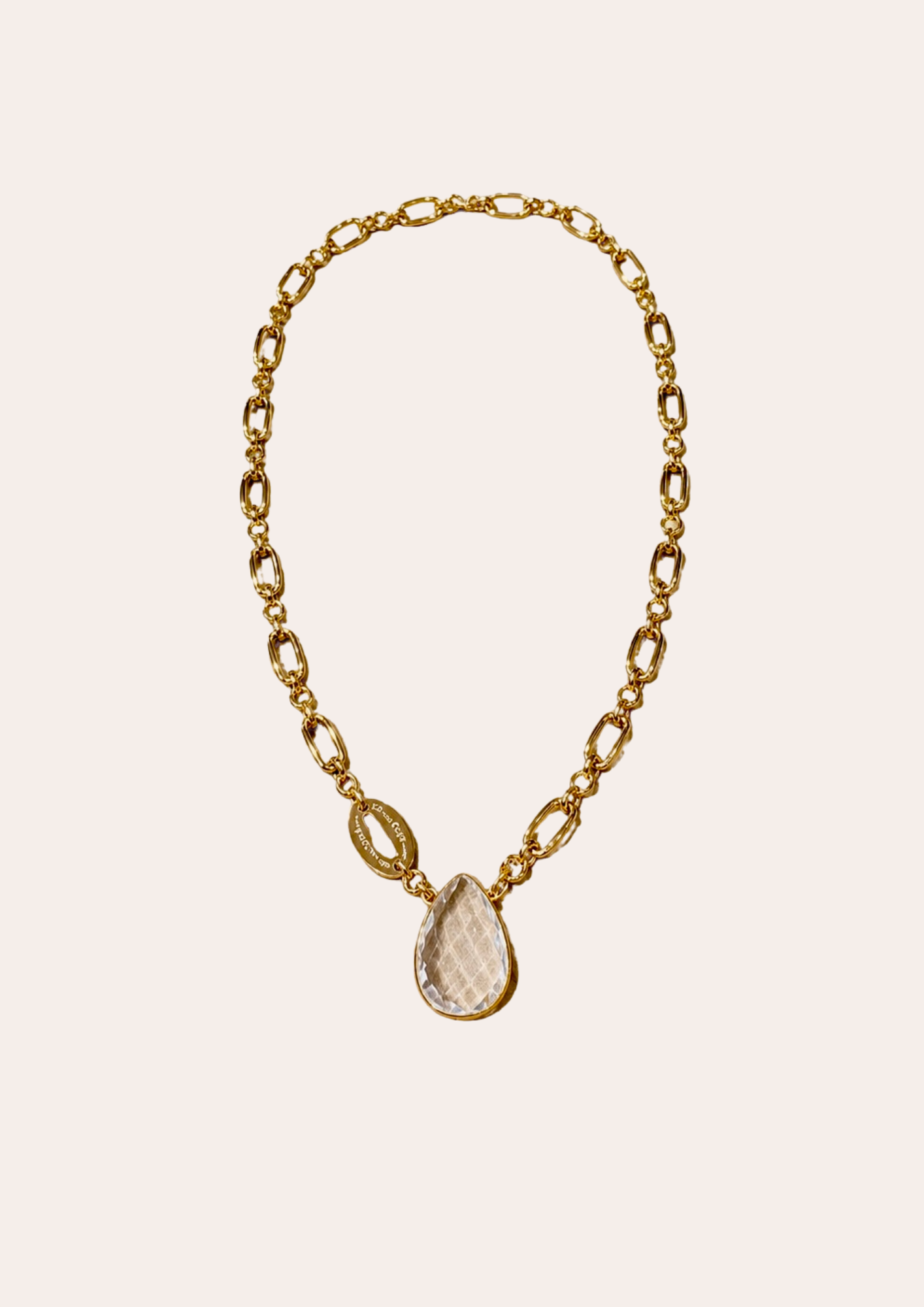 Collier Gas Bijoux- Billy or / cristal