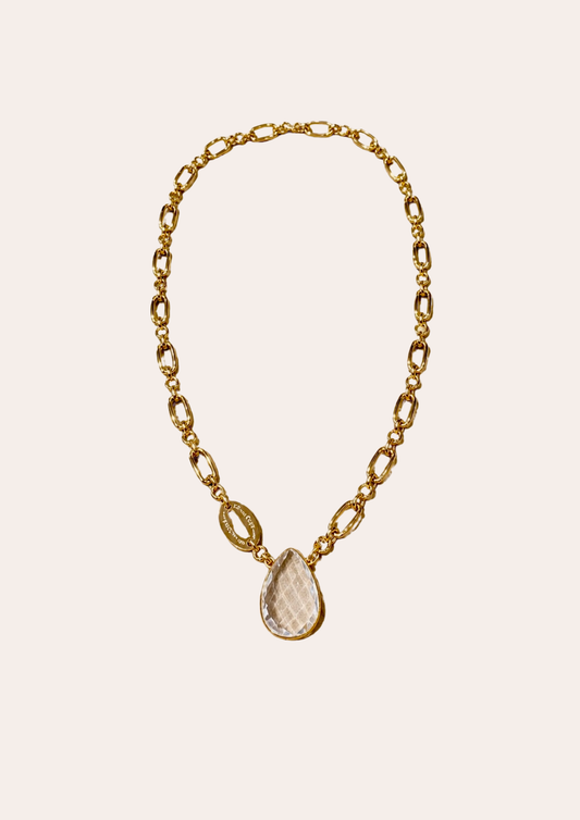 Collier Gas Bijoux- Billy or / cristal