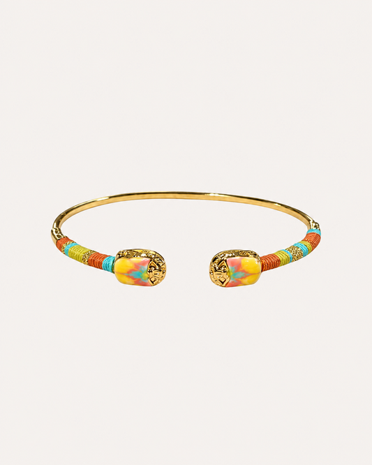 Gas Bijoux bracelet - Small Duality Scaramouche gold enamel