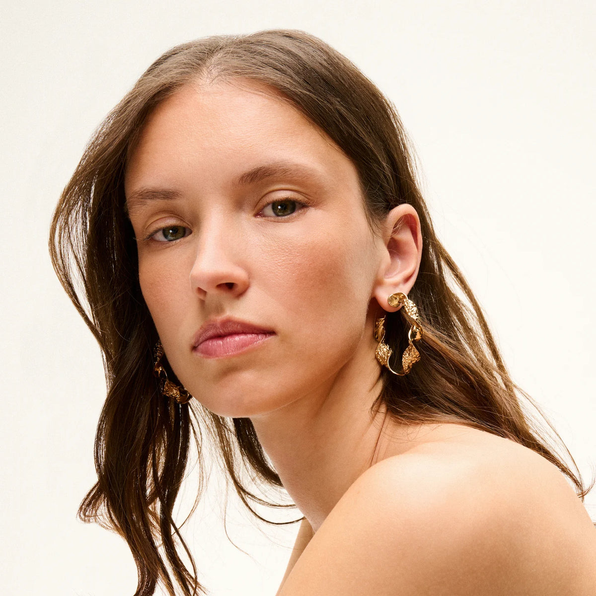 Boucles d'oreilles Gas Bijoux - Créoles Mira torsade moyen modèle or