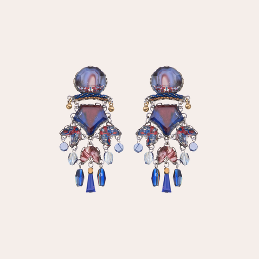 Boucles d'oreilles Ayala Bar - Ocean Edge bleu / rouge