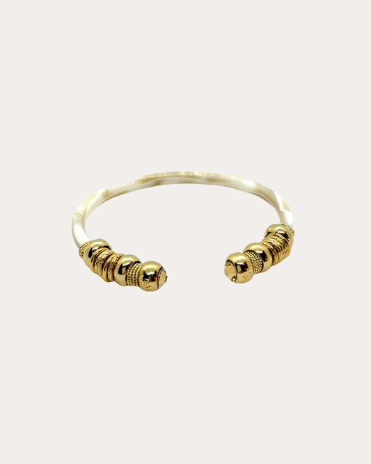 GAS Bijoux Bracelet - Gold acetate / Ivory Sari
