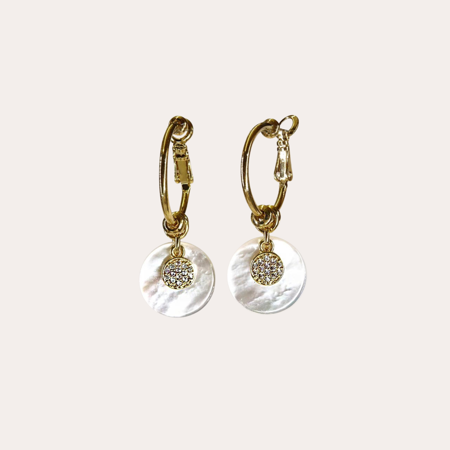 Boucles d'oreilles Chorange bijoux - Rinia or / nacre