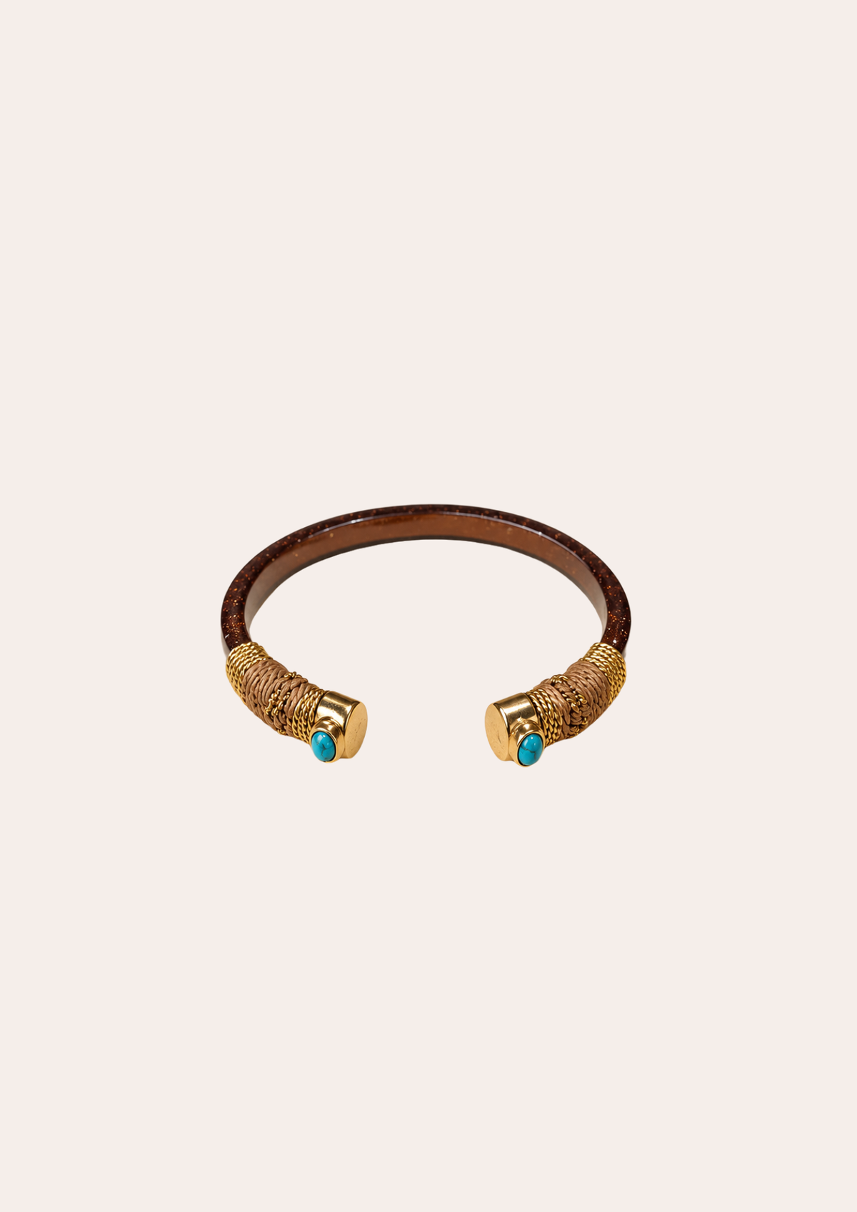 Bracelet Gas Bijoux - Jonc Sarina acétate brique pailleté