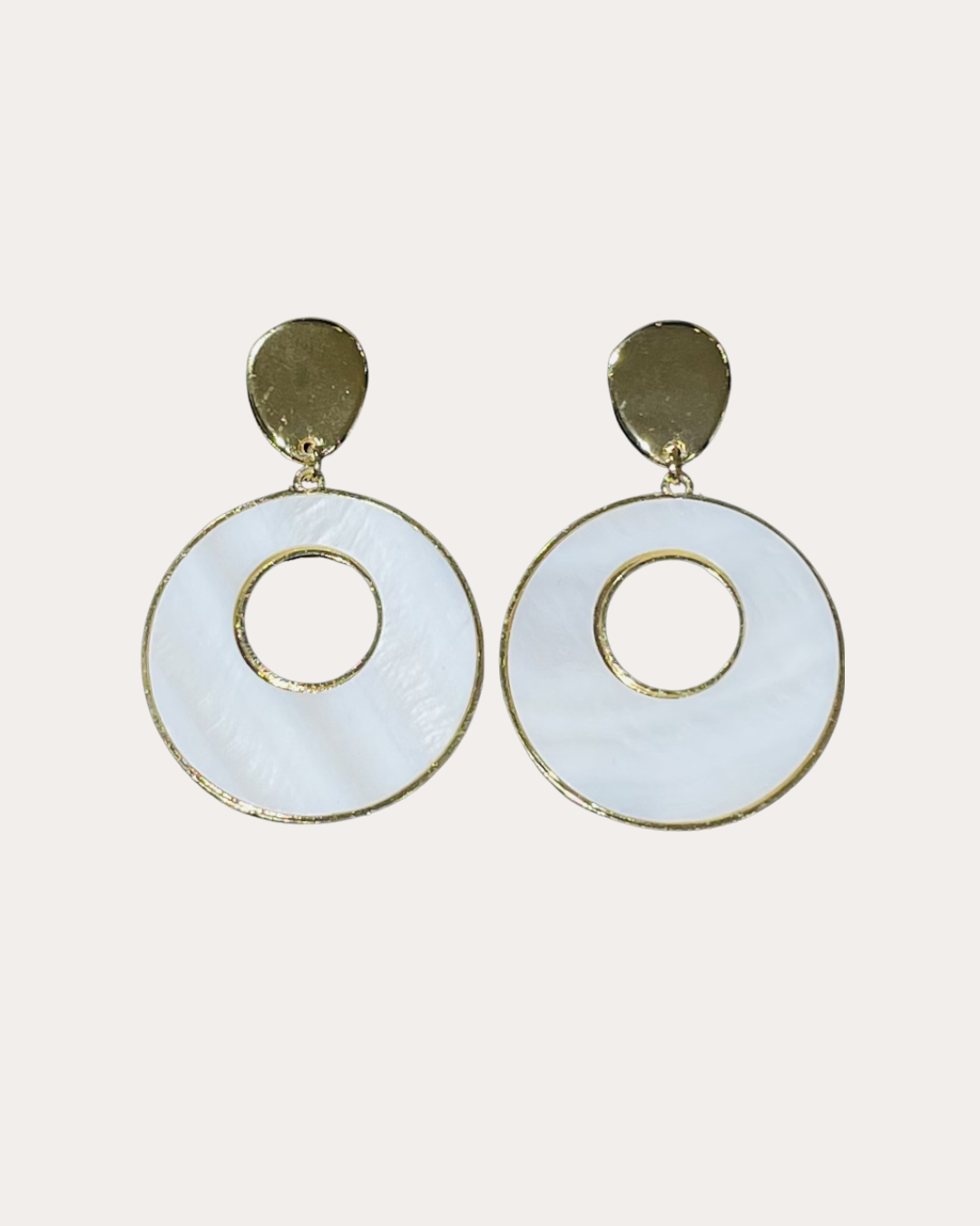 Boucles d'oreilles Chorange Bijoux -OCIANE or / nacre