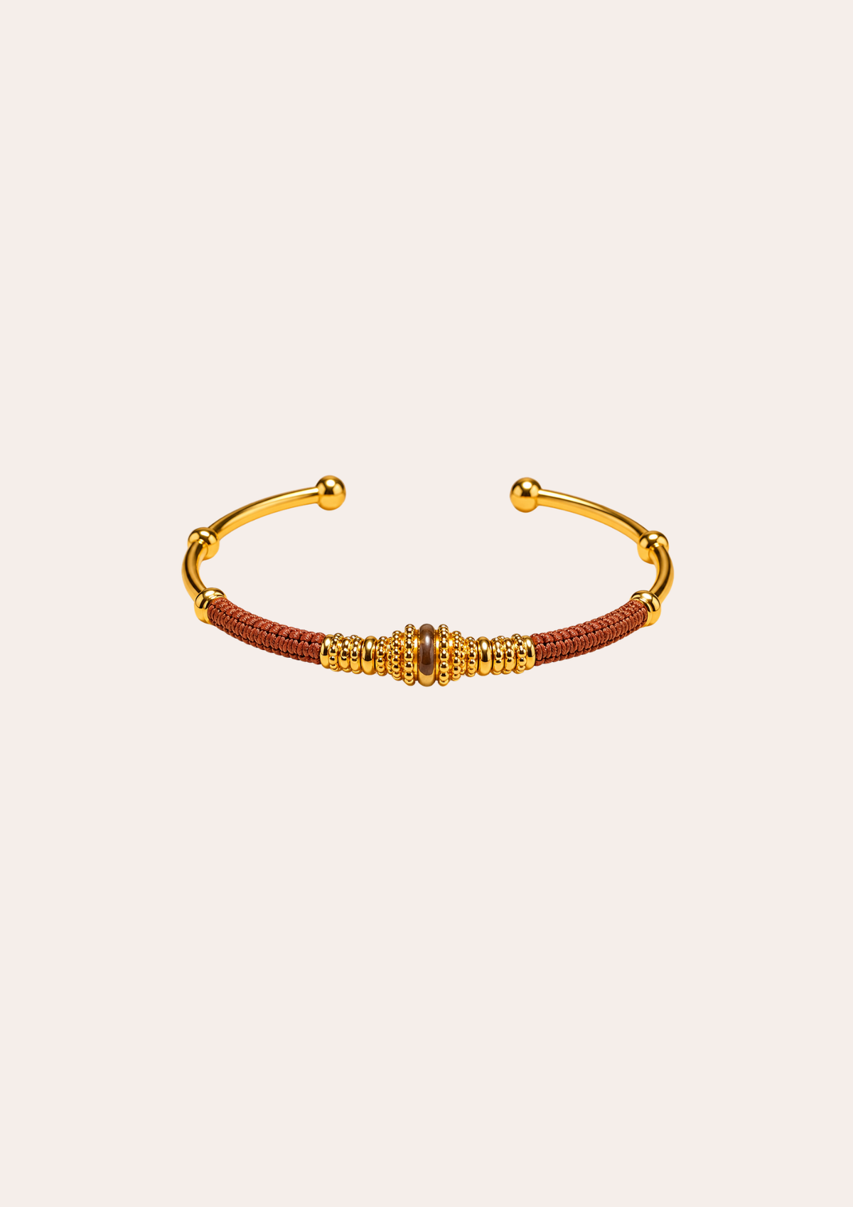 Bracelet Gas Bijoux - jonc Zizanie or / marron