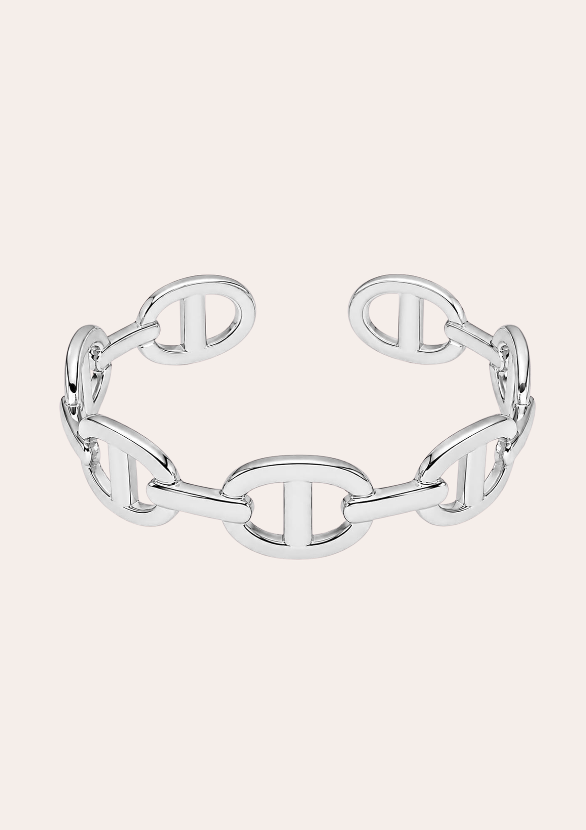 Jonc Acier Inoxydable argenté - Maille marine