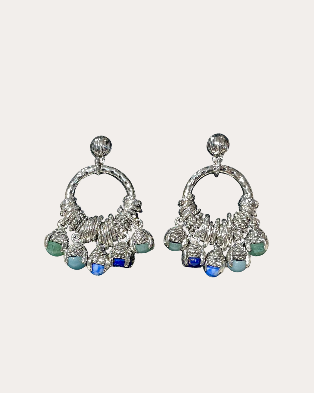 Boucles d'oreilles GAS Bijoux -  Lucce  Maranza Grand modèle argent bleu