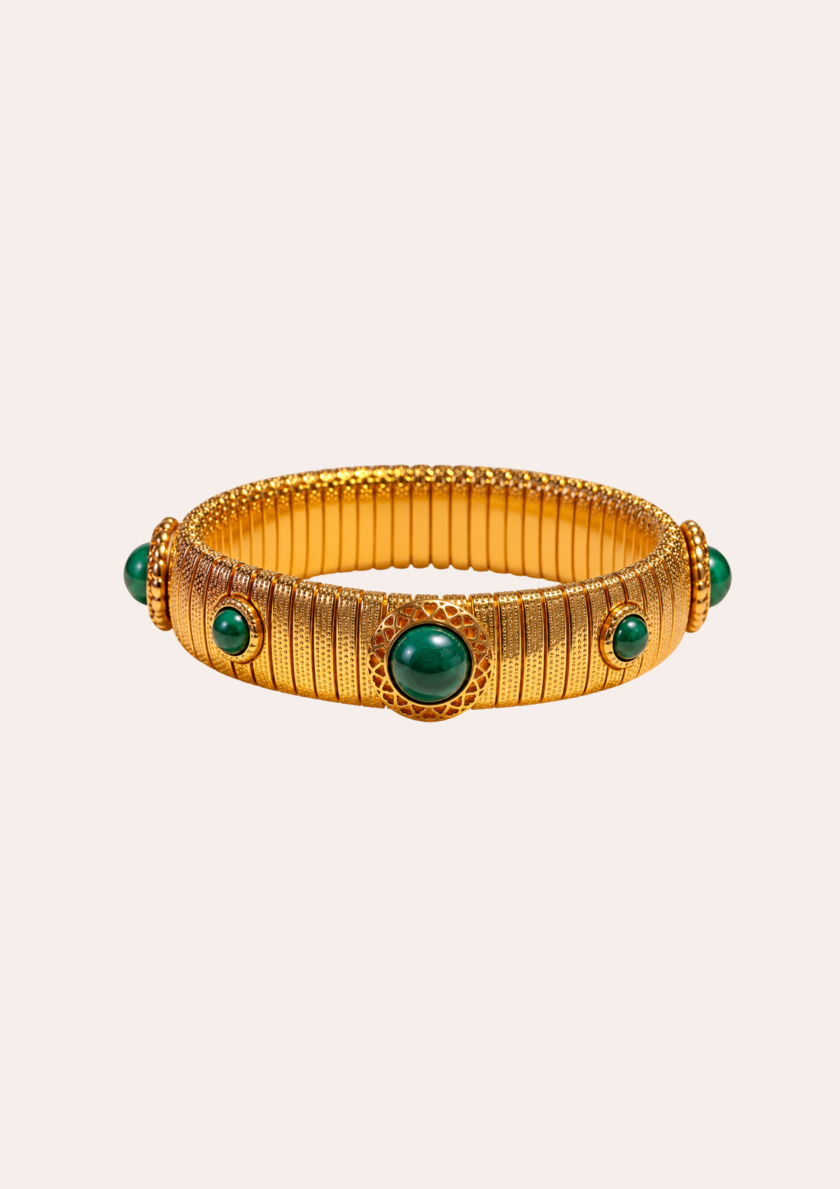 Bracelet Gas Bijoux - Jonc Strada moyen modèle or / vert