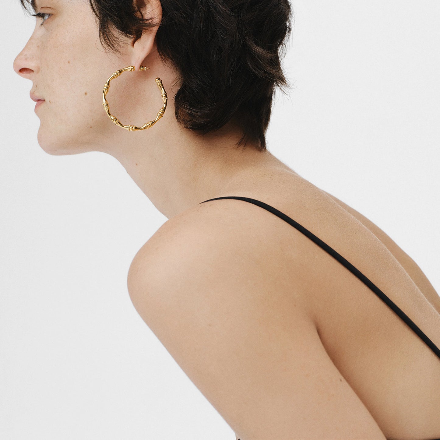 Gas Bijoux earrings - gold Bamboo hoops
