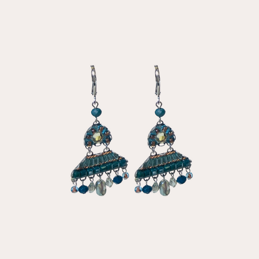 Boucles d'oreilles Ayala Bar - Moonlight bleu canard