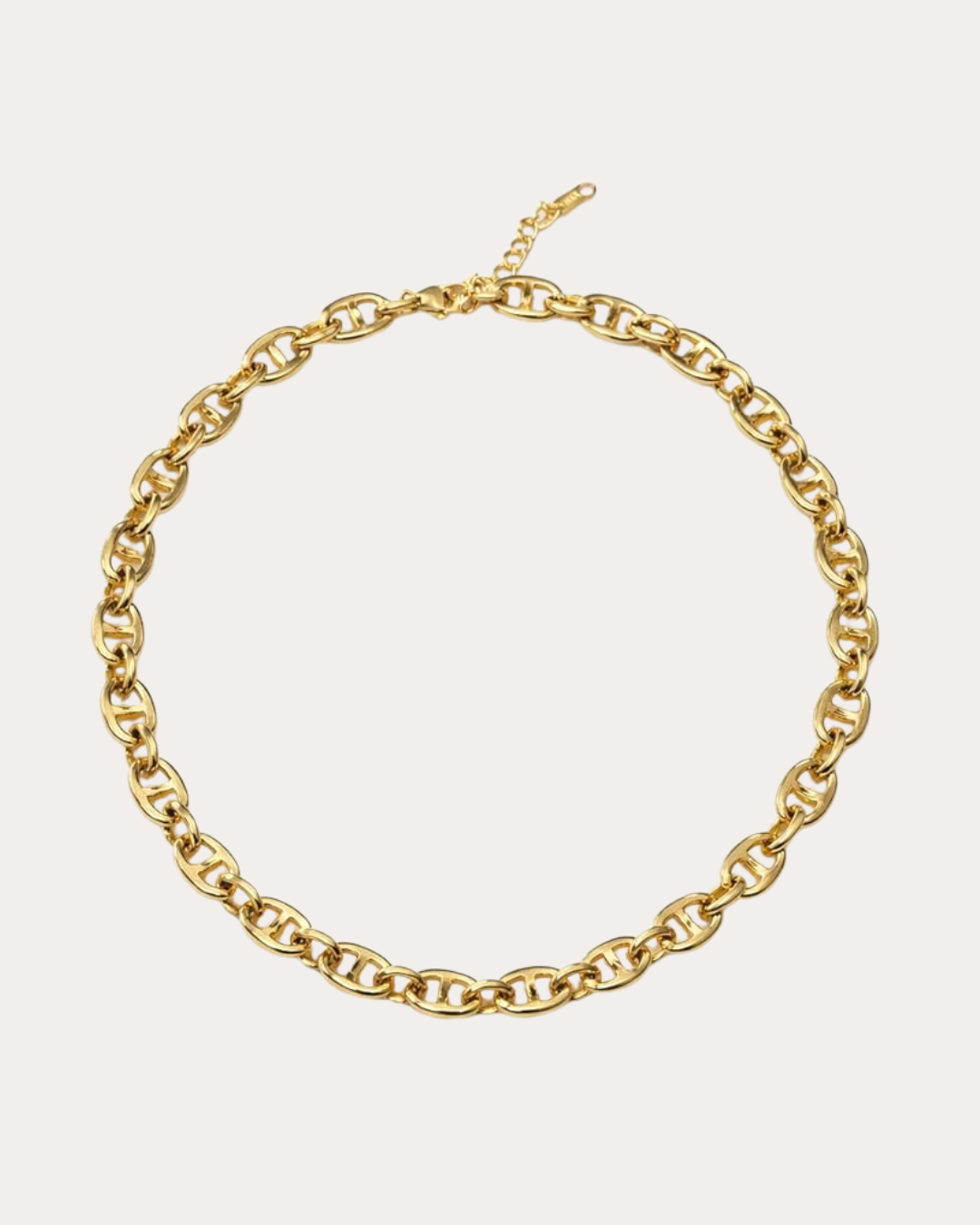 Gold-plated Marine Chain Necklace in Stainless Steel