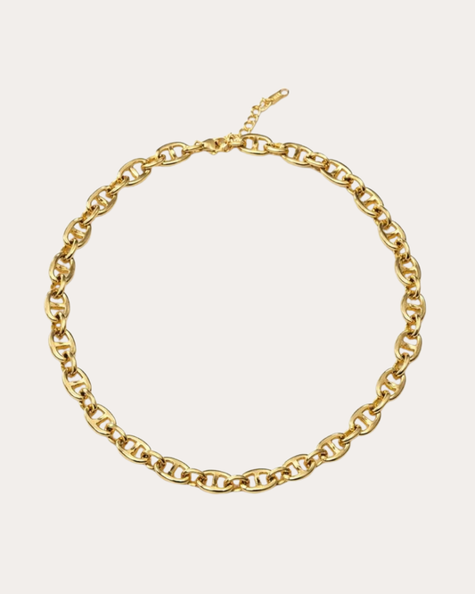 Gold-plated Marine Chain Necklace in Stainless Steel