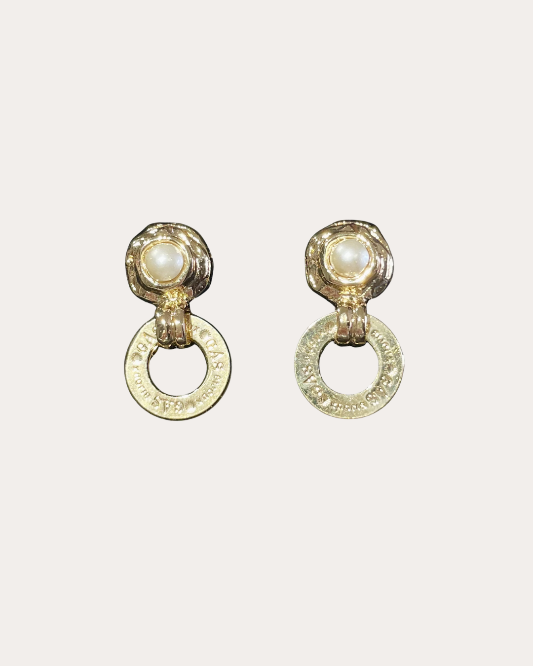 Boucles d'oreilles Gas Bijoux - Amarante or / perle