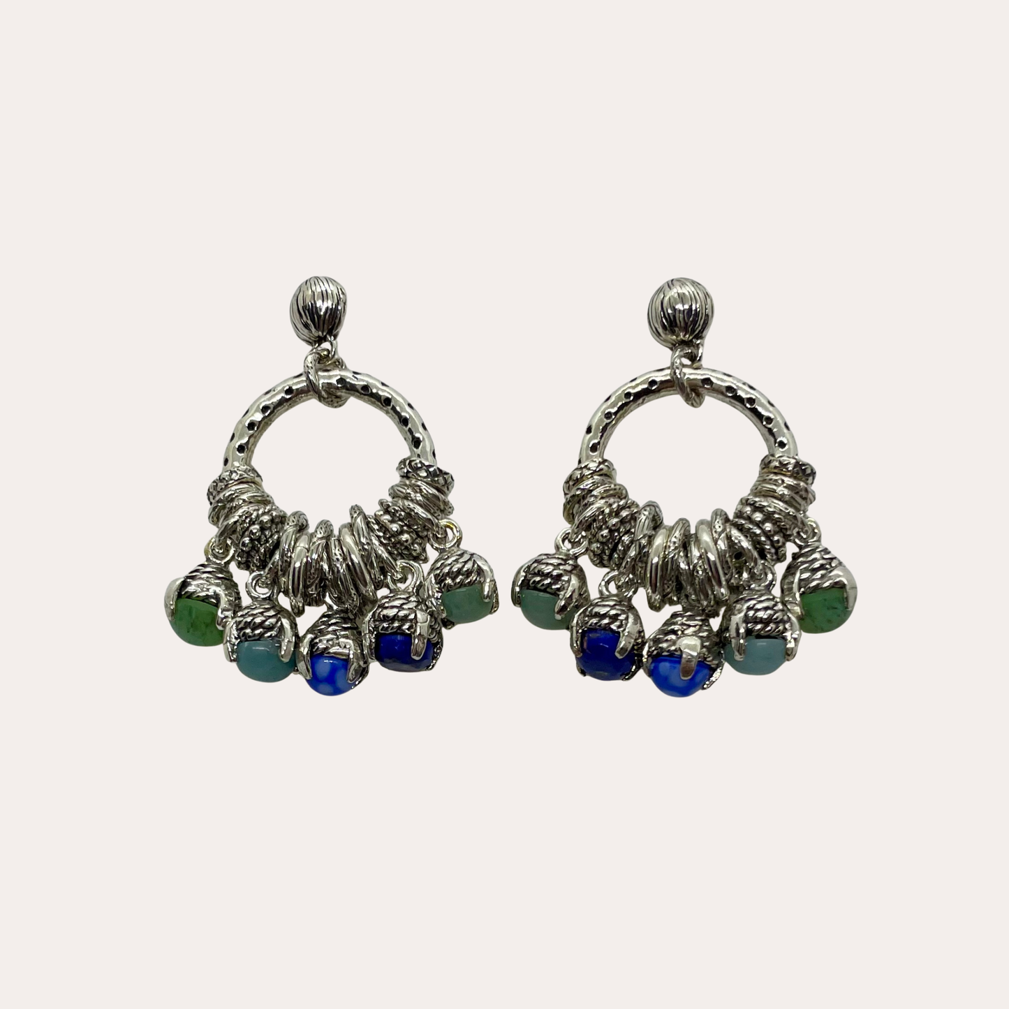 Boucles d'oreilles GAS Bijoux -  Lucce  Maranza Grand modèle argent bleu