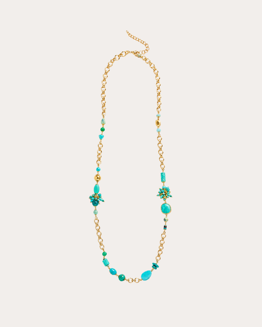 Sautoir GAS Bijoux -  Victorien or / turquoise